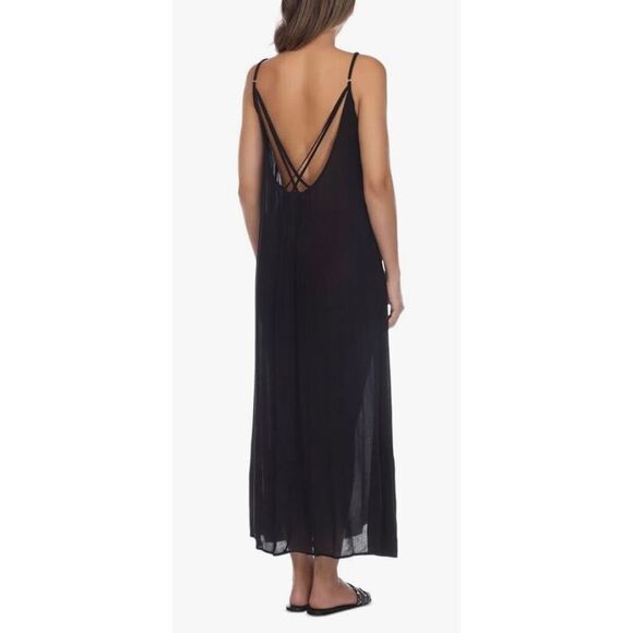 Raviya Womens Solid Maxi Cover-Up - Picture 2 of 5